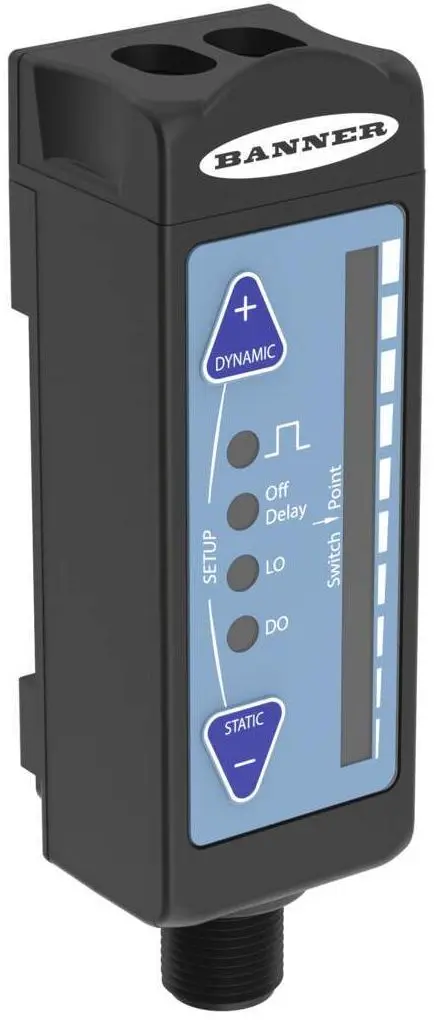 Produktfoto 1 von Banner Optischer Sensor, Diskret, Bereich 12 mm oder 50 mm, Bipolar (NPN/PNP) Ausgang, 5-polig M12 Integral QD,