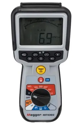 Produktfoto 1 von Megger MIT430 2 Isolationsprüfer 10 V, 205mA, 1000 V Isolationsprüfer 200 GΩ CAT IV
