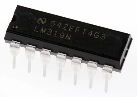 Produktfoto 1 von Texas Instruments Komparator High-Speed MDIP Open-Collector 0.08 μs 2-Kanal 14-Pin 36V 9 V
