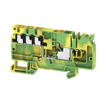 Produktfoto 1 von Weidmüller AAP Verteilereinheit 1 Grün, Gelb, 6mm², 500V Einsteck-Anschluss IECEx/ATEX