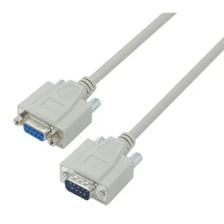 Produktfoto 1 von L-Com Kabel assembliert / DB9 Stecker / D-SUB Buchse, 15 ft Polyvinylchlorid, Hellgrau, RoHS