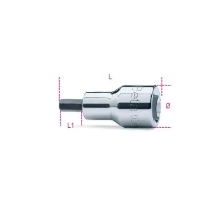 Produktfoto 1 von BETA 12.7 mm 12.7 mm Sechskant Schraubbit, Sechskant, 1-teilig, 60 mm