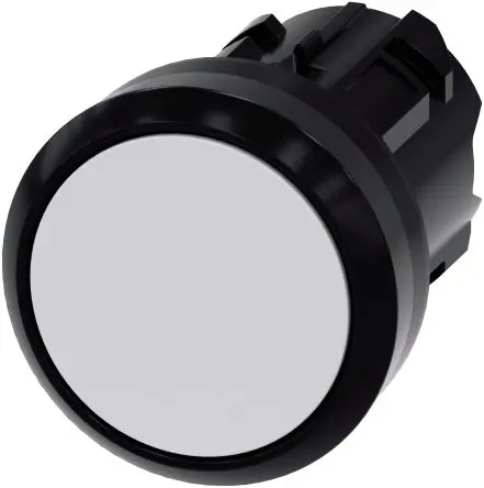 Produktfoto 1 von Siemens SIRIUS ACT Drucktaster Ø 22mm, Weiß Rastend Rund Kunststoff, IP66