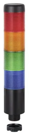 Produktfoto 1 von Werma Kompakt 37 LED Signalturm Summer 4-stufig Linse Mehrfarbig 24V Dauer Eingebaut 209 mm