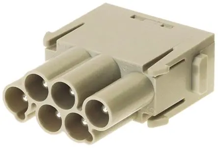 Produktfoto 1 von HARTING 0914 Modul für robusten Stromversorgungsstecker Stecker, 6-polig 16A, Kabel, Geschütztes Modul