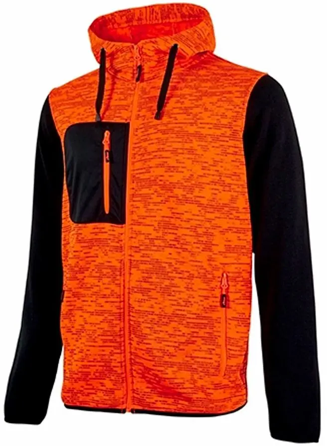 Produktfoto 1 von UPower RAINBOW Unisex Sweatshirt, 100 % Polyester Orange Reißverschluss, Größe XL