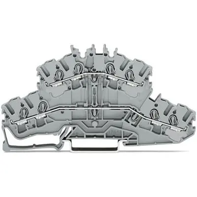 Produktfoto 1 von WAGO TOPJOB S Doppelstock Reihenklemmen 2 Blau, 2.5mm², 600V Einsteck-Anschluss IECEx/ATEX/CSA