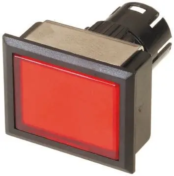 Produktfoto 1 von EAO 61 Drucktastenkopf, Rot Tastend Beleuchtet, Erhöhte Montage, Glatt Vierkant, IP65