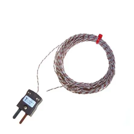 Produktfoto 1 von RS PRO Polytetrafluorethylen Thermoelement mit offener Messstelle Typ Typ T, Ø 1 mm x 2 m -75 °C → 250 °C