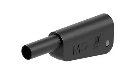 Produktfoto 1 von Staubli 4 mm Stecker Schwarz Bananenstecker, Kontakt Nickel, 1000V, 600 V 32A Lot