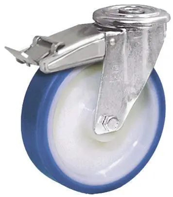 Produktfoto 1 von LAG Drehbar Rolle, Rad ø 100 mm, 200 kg, Ges H. 129 mm, Rad B. 40 mm