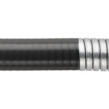 Produktfoto 1 von Flexicon LTPSS Einzeladerleitung Polyvinylchlorid Edelstahl, Ø 50 mm nom., Schwarz x 10 m IP67