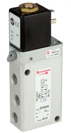 Produktfoto 1 von Norgren 2636 Vorgesteuertes Magnetventil, Elektromagnet-betätigt