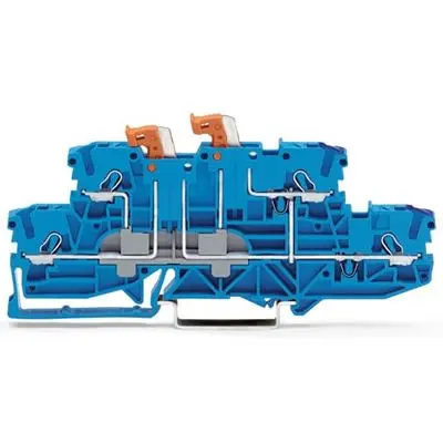Produktfoto 1 von WAGO TOPJOB S Trenn- und Messtrennreihenklemme 2 Blau, 2.5mm², 400V Einsteck-Anschluss IECEx/ATEX/CSA