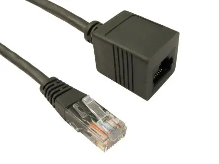 Produktfoto 1 von RS PRO Cat5e Ethernet-Kabel, 10 m, Grau UTP Stecker, A RJ45 Buchse, B RJ45, Polyvinylchlorid
