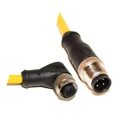 Produktfoto 1 von Mueller Electric C4AD05, 4-polig Sensor-Betätigungselementkabel, M12, Gerade Stecker 4 / Rechtwinklige Buchse Buchse,