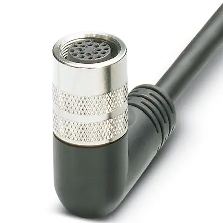 Produktfoto 1 von Phoenix Contact SAC-14P- 5.0-PUR/M16FR, 14-polig Sensor-Betätigungselementkabel, Rechtwinklig Buchse 14 / Nicht
