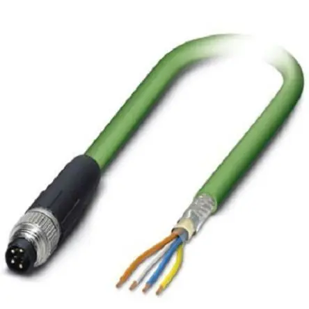 Produktfoto 1 von Phoenix Contact NBC Cat.5 Ethernet-Kabel, 1 m, Grün 4 Abgeschirmt Geschirmt, Aussen ø 6.5 mm Außen-ø , Polyvinylchlorid