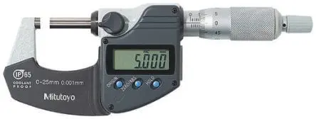 Produktfoto 1 von Mitutoyo Batteriebetrieben Außen- Mikrometer Beide, 0 mm bis 25 mm / ±0.00005 mm, ISO-kalibriert