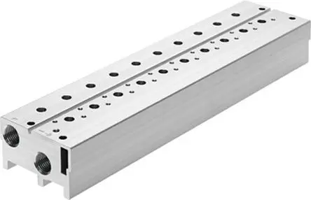 Produktfoto 1 von Festo Serie VABM 576469 Aluminiumlegierung Ventil-Verteilerplatte 3/2-Wege-Ventile 6-Stationen Anschluss G