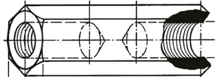 Produktfoto 1 von Fischer Elektronik Polyamid Sechskant Abstandhalter, Ø 2.5 mm x 2.5 mm Außen-ø , Länge 10 mm