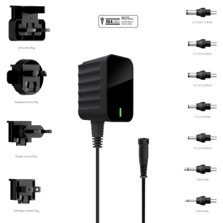 Produktfoto 1 von Friwo 7.2 W AC/DC-Adapter Australien, EU, UK, US, 12V dc