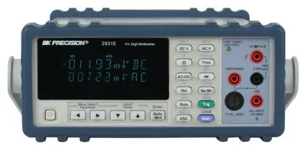 Produktfoto 1 von BK Precision 2831E Werkbank Digital Multimeter Echteffektivwert, CAT I, CAT 750 V ac / 20 A ac 20 A dc, ISO-kalibriert