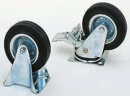 Produktfoto 1 von Guitel Hervieu Feststehend Rolle, Rad ø 250 mm, 250 kg, Ges H. 300 mm, Rad B. 50 mm, Gummi