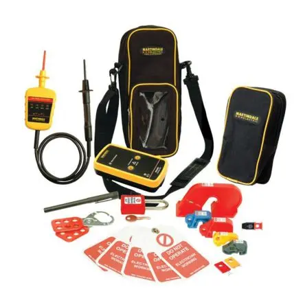 Martindale Spannungsprüfer Set mit LED Anzeige 3.5mA, 440V, ISO-kalibriert