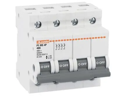 Produktfoto 1 von Lovato P1M Trennschalter 4-polig DIN-Hutschiene 100A Schwarz IP20, IP65 3-phasig