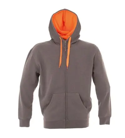Produktfoto 1 von JRC 989345 Unisex Sweatshirt, 35 % Baumwolle, 65 % Polyester Dunkelgrau Langer Reißverschluss, Größe XL