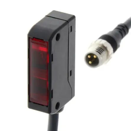 Produktfoto 1 von Omron E3S Zylinderförmig Optischer Sensor, Begrenzt reflektierend, PnP Ausgang, Draht
