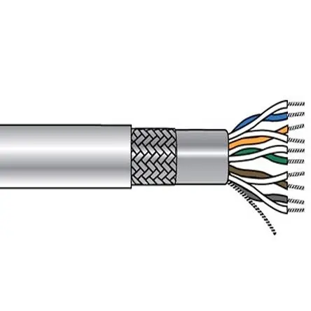 Produktfoto 1 von Alpha Wire Alpha Essentials Communication & Control Steuerkabel, 8-adrig 0.25mm² 24 AWG Grau Geschirmt, 1000 ft,