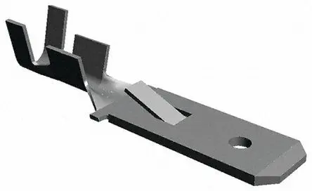 Produktfoto 1 von TE Connectivity FASTIN-FASTON .250 Flachsteckhülse, Schwarz, Unisoliert, 6.35 x 0.81 mm, Stecker, 17 AWG min, 13 AWG