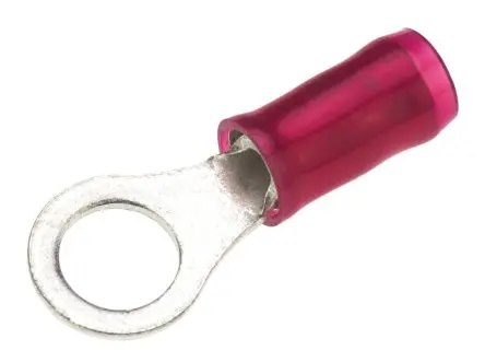 Produktfoto 1 von TE Connectivity PIDG Ringkabelschuh, Isoliert 22 AWG, Rot, 16 AWG max.AWG, aussen ø 7.92 mm, innen ø 5 mm, M5