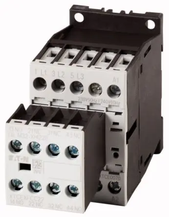 Produktfoto 1 von Eaton DILM Schütz 220V ac/dc, 230 V ac/dc-Spule, 4-polig, 400V 24V 63 kW Motorsteuerung, Umkehrend 2-Hilfskontakte