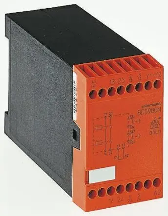 Produktfoto 1 von Dold BD 5980N Sicherheitsrelais Sicherheitsrelais Sicherheitsverriegelungsschalter 24V dc, 2 Sicherheitskontakte UL