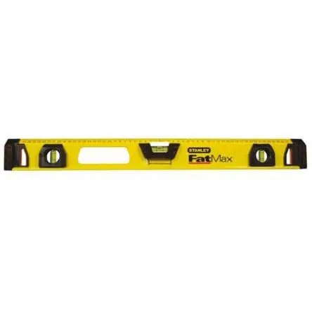 Produktfoto 1 von Stanley Wasserwaage, Typ I-Beam, 600 mm, Rahmen Aluminium, 3 Libelle/n Wasserdicht/Wasserbeständig, 0.5 mm/m