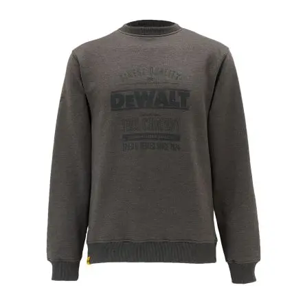 Produktfoto 1 von DeWALT Delaware Unisex Sweatshirt, 65 % Polyester, 35 % Baumwolle Grau Überziehen, Größe XL