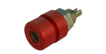 Produktfoto 1 von Hirschmann Test & Measurement 4 mm Buchse Rot Buchse für Laborstecker, Kontakt Gold, 60V dc 32A Lot