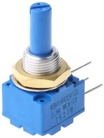 Bourns 93 Frontplattenmontage, Durchsteckmontage Potenziometer 2.5 kΩ 10 % / 2 W, Schaft-Ø 6 mm