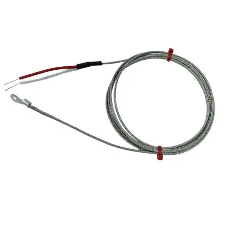 Produktfoto 1 von RS PRO Washer Thermocouple Edelstahl, Glasfaser Unterlegscheibe-Thermoelement Typ K, Ø 3.5 mm x 2 m → 350 °C