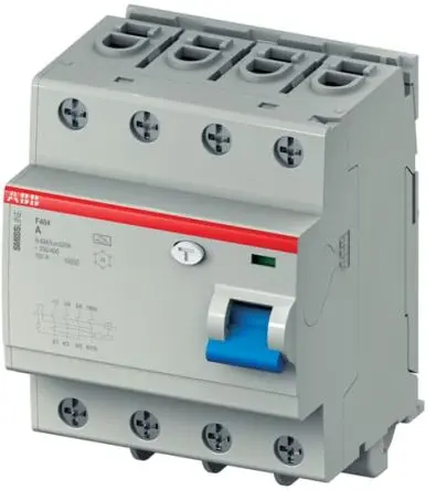 Produktfoto 1 von ABB F404 S FI-Schutzschalter, 4-polig, 63A, 300 mA Typ A SMISSLINE TP IEC/EN 61008