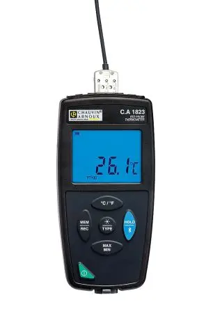 Produktfoto 1 von Chauvin Arnoux Digitales Thermometer, P01654823, Tragbar, 1 bis 752 °C ±0.1°C max, Messelement Typ PT1000, Pt100,
