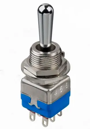 Produktfoto 1 von APEM Panel Kippschalter DPST, Ein-Aus-Ein, 30 V dc, 30 V ac, 4A, Lötöse