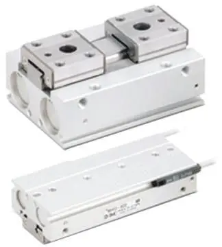 Produktfoto 1 von SMC MHF2 Pneumatikgreifer, Doppeltwirkend-Ausführung, 2 Greifarme, Flach, 0.7 Mpa max. M5