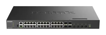D-Link 10G Layer 3 Stackable Managed Switch 4 x 10G SFP+ ports and 4 x 10/25G SFP28 ports Netzwerk Switch 32-Port Layer