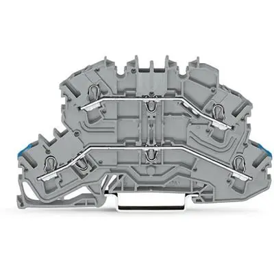 Produktfoto 1 von WAGO TOPJOB S Doppelstock Reihenklemmen 2 Grau, 2.5mm², 300V Einsteck-Anschluss IECEx/ATEX/CSA