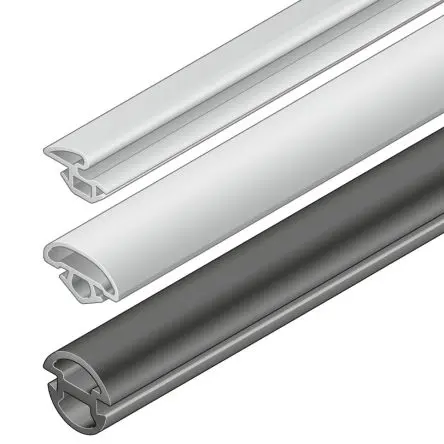 Produktfoto 1 von Bosch Rexroth 384255 Abdeckstreifen, L. 10 m, Thermoplastisches Elastomer, Grau