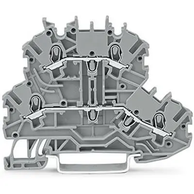 Produktfoto 1 von WAGO TOPJOB S Anschlussklemmenblock DIN-Schiene 2 Grau, 1mm², 600V Zugfederklemme IECEx, EAC Ex, ATEX